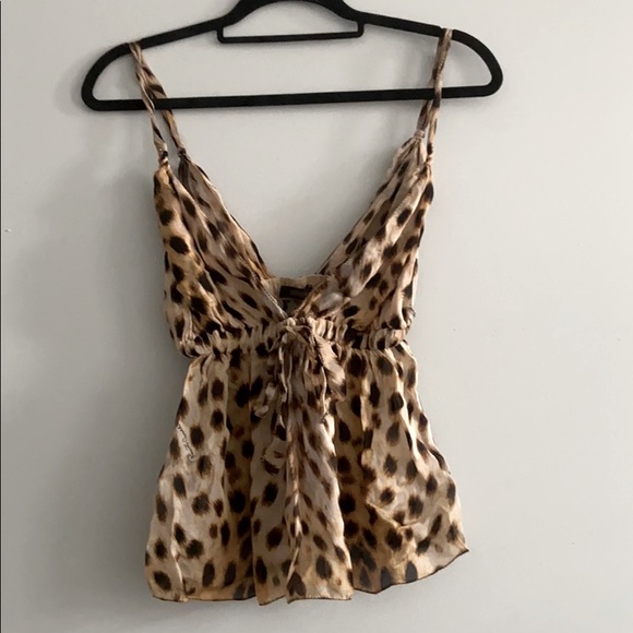 NEW Roberto Cavalli Silk Animal Print Tank size 40 - Picture 1 of 6
